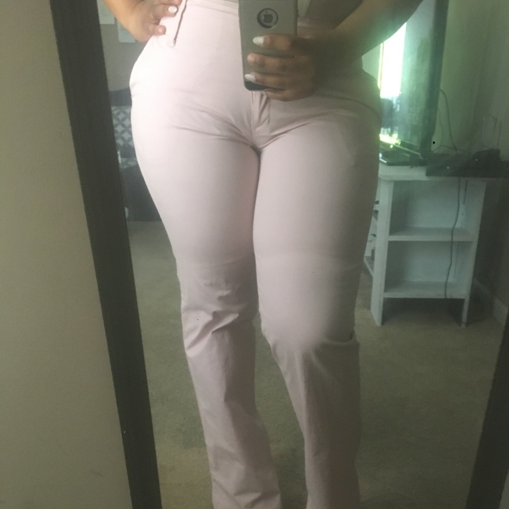 Salmon pink pants
